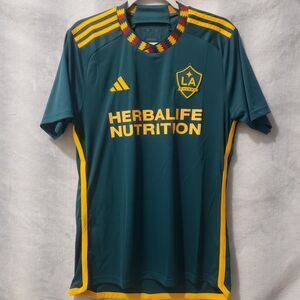Adidas LA Galaxy 2023 Away Jersey Green/Gold - Size M